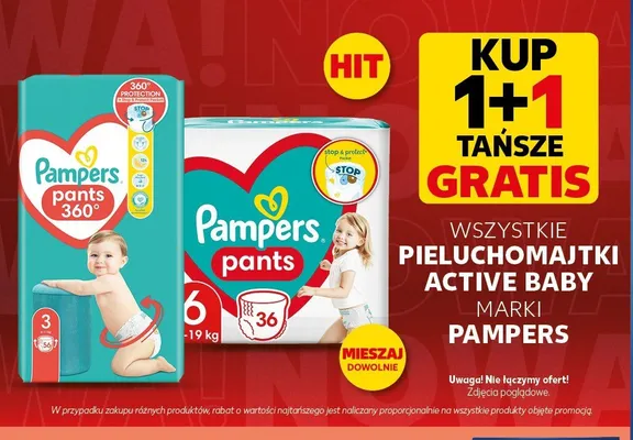 Pieluchomajtki Pampers Pants rozmiar 3 promocja w Kaufland