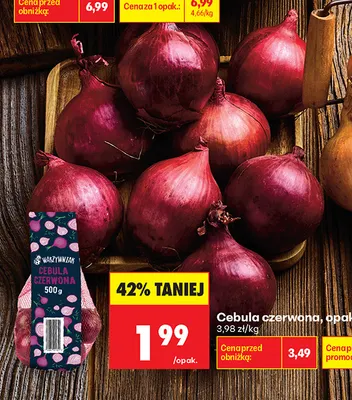 Cebula czerwona Warzywniak promocja w Biedronka
