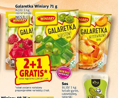 Galaretka o smaku truskawkowym Winiary promocja w Prim Market