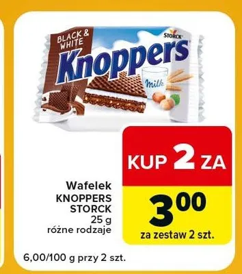Wafelek Knoppers Storck 2-pak promocja w Carrefour Express