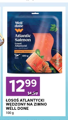 Łosoś atlantycki wędzony na zimno Well Done promocja w Stokrotka