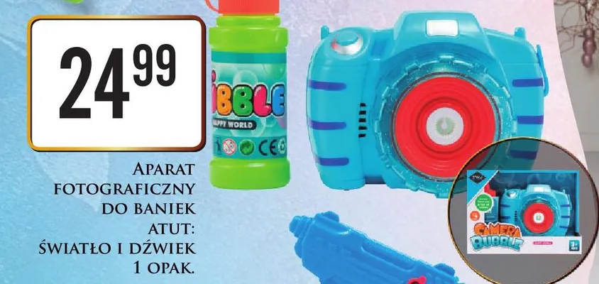 Aparat fotograficzny do baniek światło i dźwięk Dino promocja w Dino