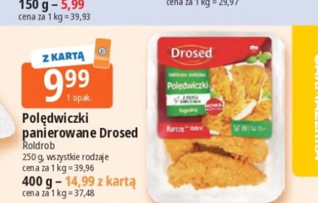 Polędwiczki panierowane Drosed promocja w Leclerc