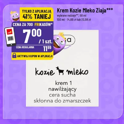 Krem do twarzy Ziaja Kozie Mleko 1 nawilżający promocja w POLOmarket