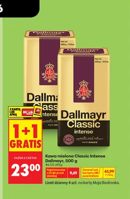 Kawa mielona Dallmayr Classic Intense promocja w Biedronka
