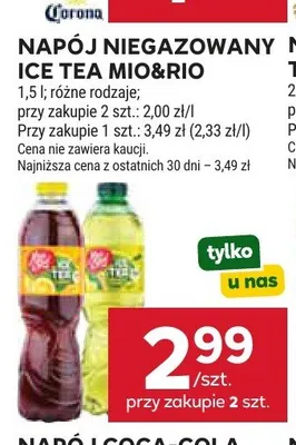 Napój niegazowany Ice Tea Mio&Rio promocja w Stokrotka