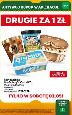 Lody familijne Ben & Jerry's Cookie Dough promocja w Żabka