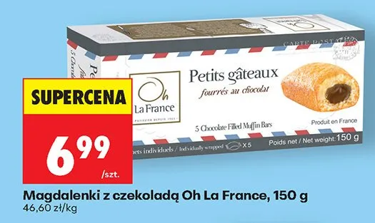 Magdalenki z czekoladą Oh La France promocja w Biedronka