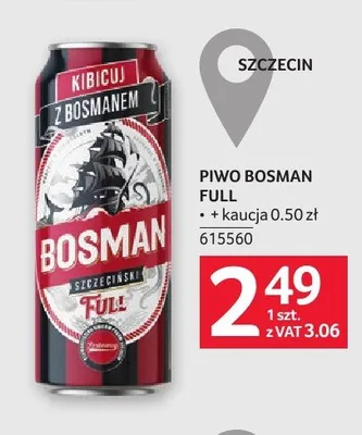 Piwo Bosman Full promocja w Selgros