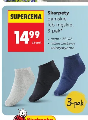 Skarpety męskie 3-pak promocja w Biedronka