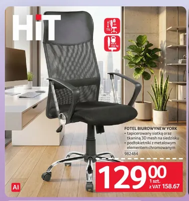 Fotel biurowy New York promocja w Selgros