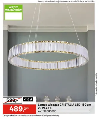 Lampa wisząca Cristalia LED 160 cm 4 Tk promocja w Leroy Merlin