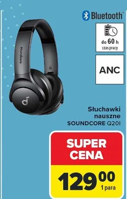 Słuchawki nauszne SOUNDCORE Q20I promocja w Carrefour