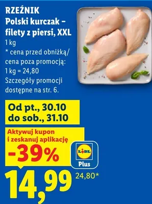 Polski kurczak filety z piersi XXL Rzeźnik promocja w Lidl