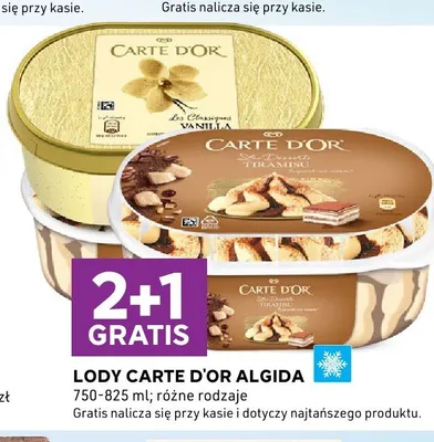 Lody Carte d'Or Algida promocja w Stokrotka