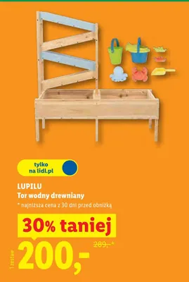 Tor wodny drewniany Lupilu promocja w Lidl