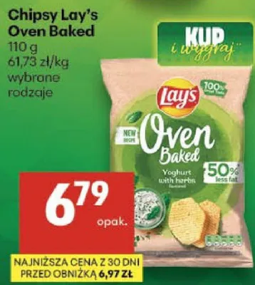 Chipsy Lay's Oven Baked wybrane rodzaje promocja w Delikatesy Centrum