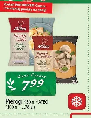 Pierogi Mateo promocja w CEZAR Delikatesy