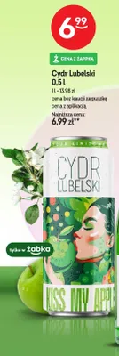 Cydr Lubelski Kiss My Apple promocja w Żabka