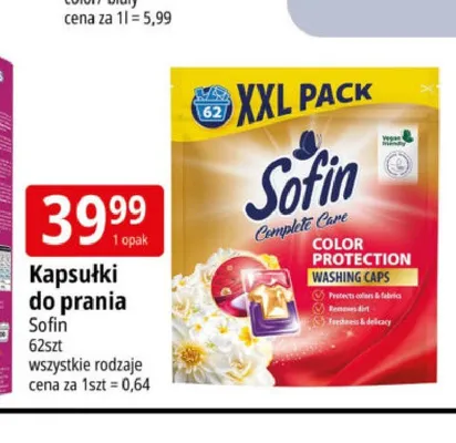 Kapsułki do prania Sofin promocja w Leclerc