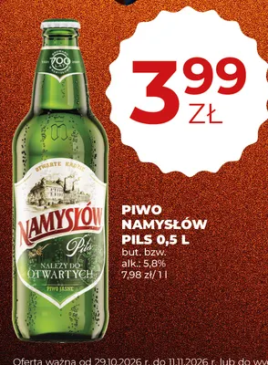 Piwo Namysłów Pils promocja w Duży Ben
