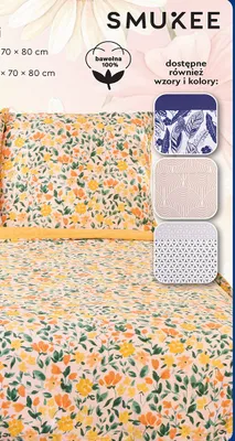 Komplet pościeli z satyny bawełnianej 220x200 cm + 2x 70x80 cm promocja w Biedronka