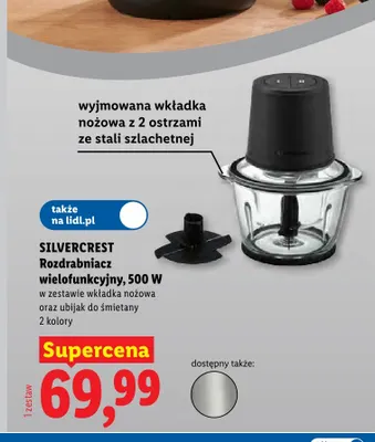 Rozdrabniacz wielofunkcyjny Silvercrest 500W promocja w Lidl