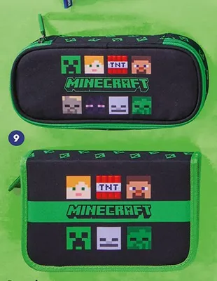 Piórnik jednokomorowy Minecraft promocja w Biedronka