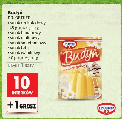 Budyń smak śmietankowy promocja w Intermarche