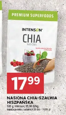 Nasiona Chia szałwia hiszpańska Intenson promocja w Stokrotka