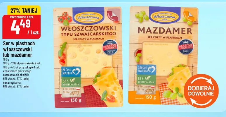 Ser w plastrach mazdamer Włoszczowa promocja w POLOmarket