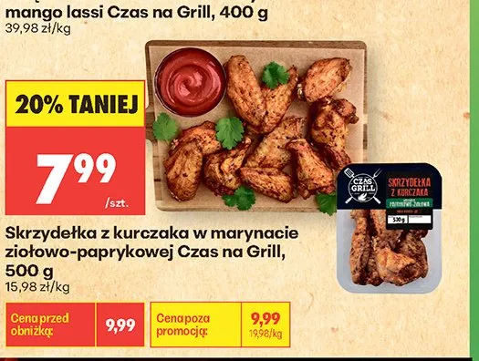 Skrzydełka z kurczaka w marynacie ziołowo-paprykowej Czas na Grill promocja w Biedronka