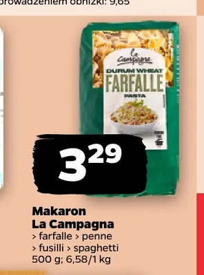 Makaron fusilli La Campagna promocja w Netto