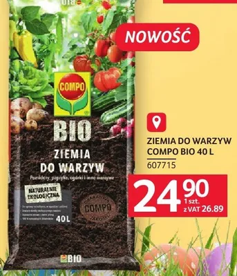 Ziemia do warzyw Compo Bio 40 l promocja w Selgros