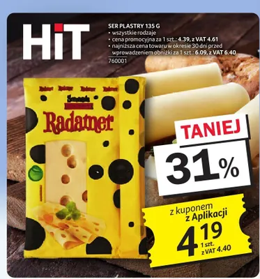 Ser plastry Radamer Spomlek promocja w Selgros