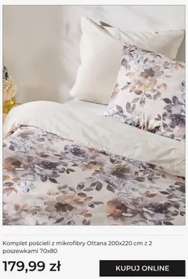 Komplet pościeli z mikrofibry Ottana 200x220 cm z 2 poszewkami 70x80 Home & You promocja w home&you