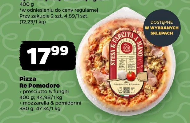 Pizza Re Pomodoro mozzarella & pomidorini promocja w Netto