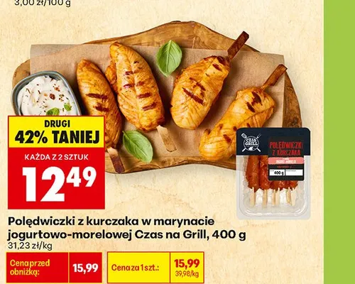 Polędwiczki z kurczaka w marynacie jogurtowo-morelowej Czas na Grill promocja w Biedronka