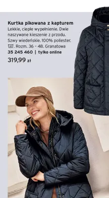 Kurtka pikowana z kapturem promocja w Tchibo
