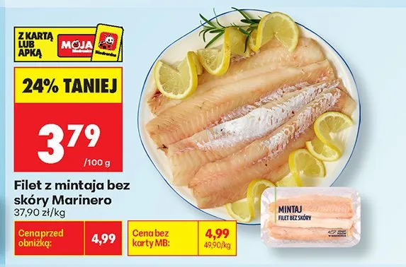 Filet z mintaja bez skóry Marinero promocja w Biedronka