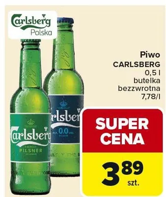 Piwo CARLSBERG 0.5l promocja w Carrefour
