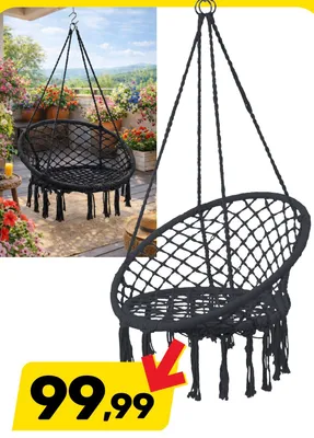 Krzesło wiszące promocja w Bricomarche