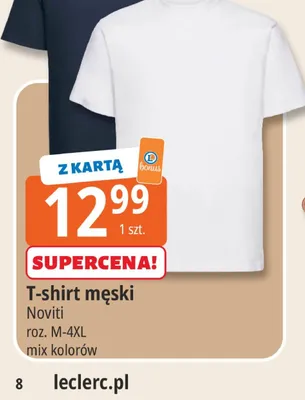 T-shirt męski Noviti promocja w Leclerc