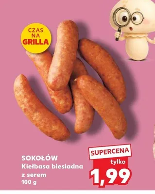 Kiełbasa biesiadna z serem Sokołów promocja w Kaufland