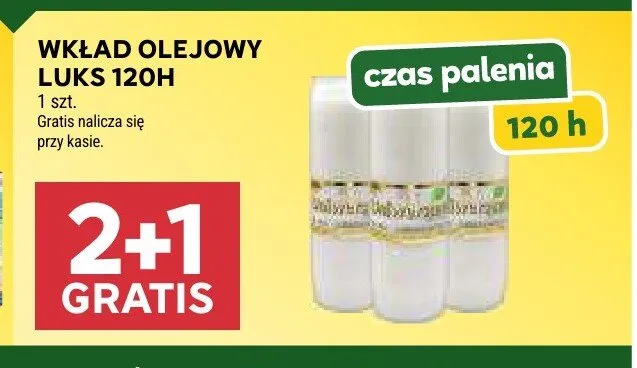 Wkład olejowy Luks 120h promocja w Stokrotka