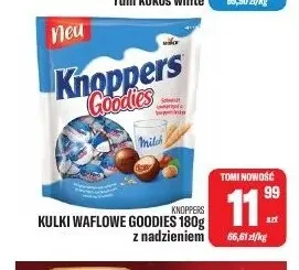Kulki waflowe Goodies z nadzieniem Knoppers promocja w Tomi Markt