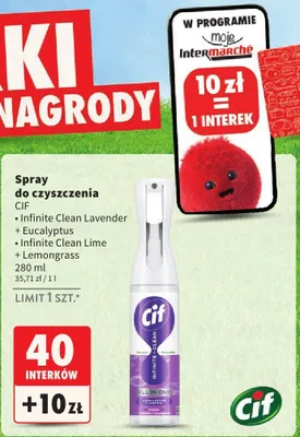 Spray do czyszczenia Infinite Clean Lavender + Eucalyptus, Infinite Clean Lime + Lemongrass promocja w Intermarche