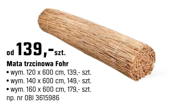 Mata trzcinowa Fehr promocja w OBI