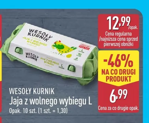 Jajka kurze z wolnego wybiegu L Wesoły Kurnik promocja w Aldi