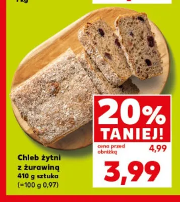 Chleb żytni z żurawiną promocja w Kaufland